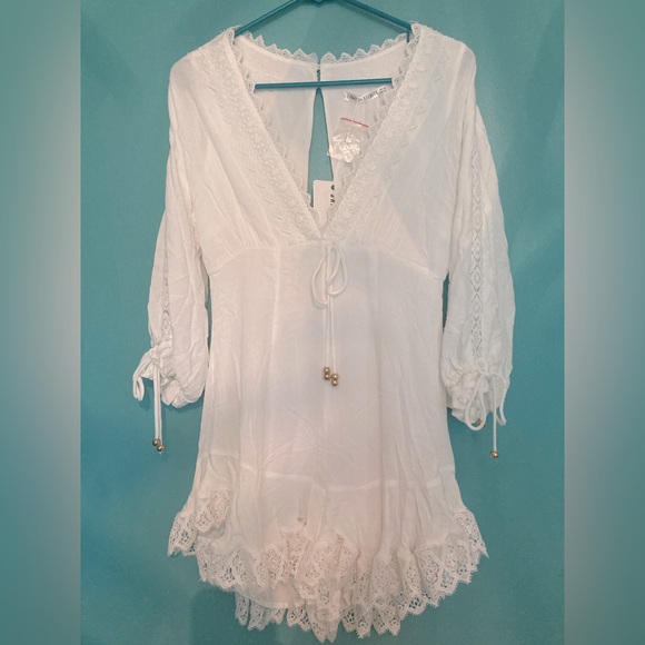 NanaMacs Crochet Lace Romper Size Small - Picture 2 of 3